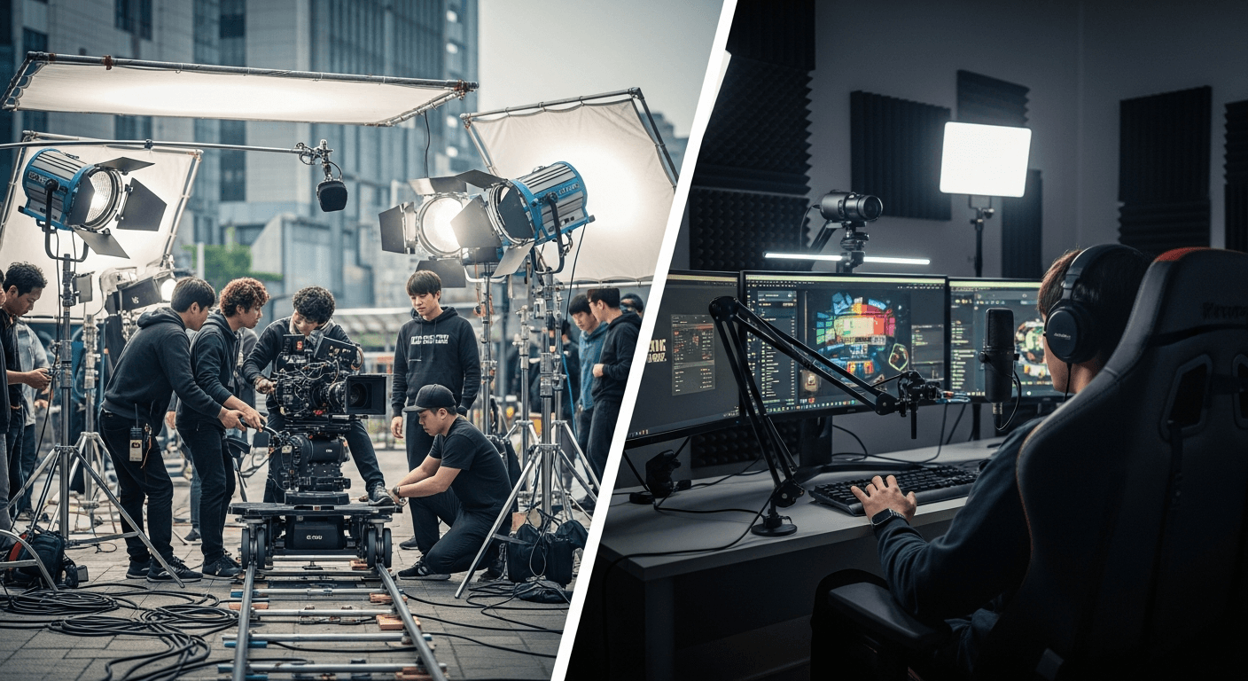 극장 영화와 OTT 오리지널 현장을 비교하는 영화 스태프