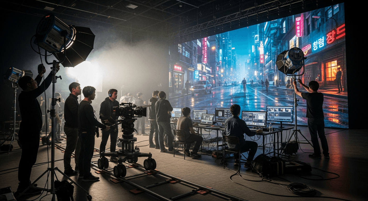 AI 자동화 시대 영화 현장 — VFX 크루와 LED 버추얼 프로덕션 스테이지