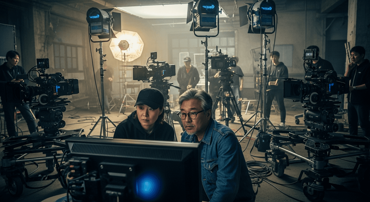 영화 스태프의 OTT 병행 수입 전략 — 촬영 현장과 모니터를 함께 보는 스태프